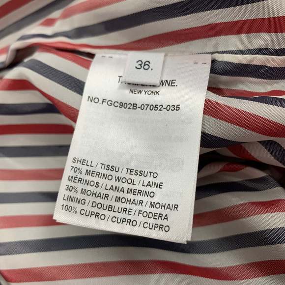 THOM BROWNE Grey Merino Wool Mohair Mini Skirt - Picture 4 of 5